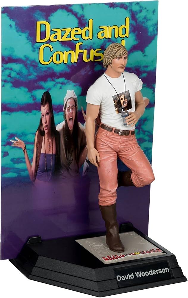 Mcfarlane Movie Maniacs David Wooderson Dazed And Confused 6in Posed Dazed Confused 6 Inch  vinyl figure collectible [Barcode 787926140170] - Main Image 3