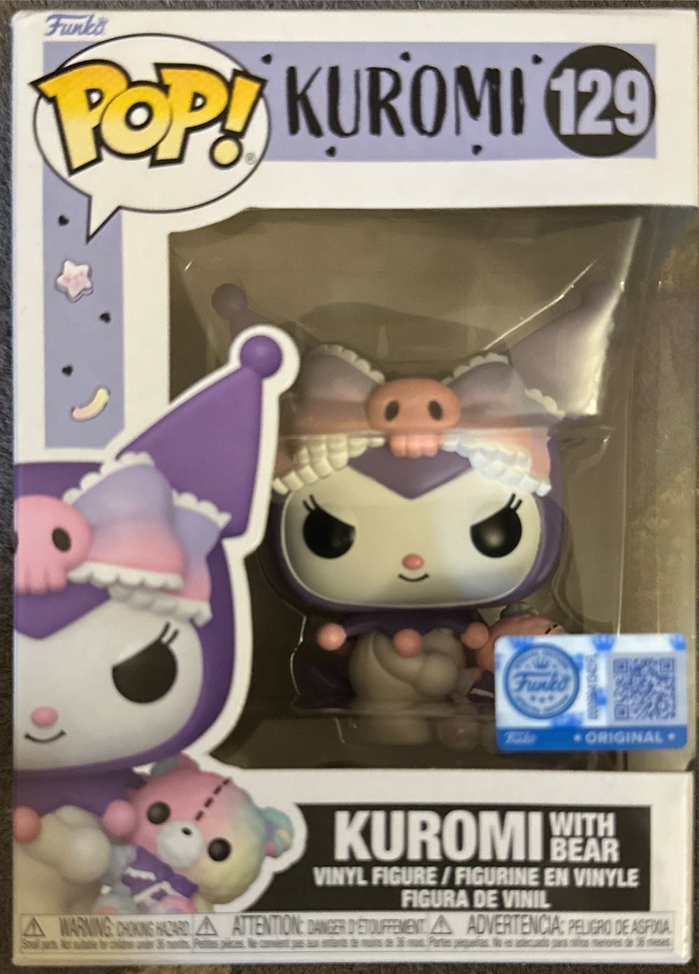 Distrackers First Look At Hot Topic Exclusive Kuromi With Bear Pop! Hot Funko Now: Bear! Could  vinyl figure collectible [Barcode 34538634] - Main Image 2