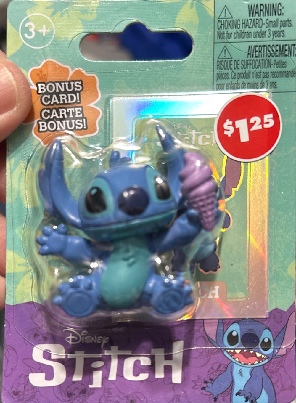 Disney Stitch Toy & Mini Bonus 2” Card Ice Cream Set Of Collection Lilo Action Angel New  vinyl figure collectible [Barcode 886144460692] - Main Image 2