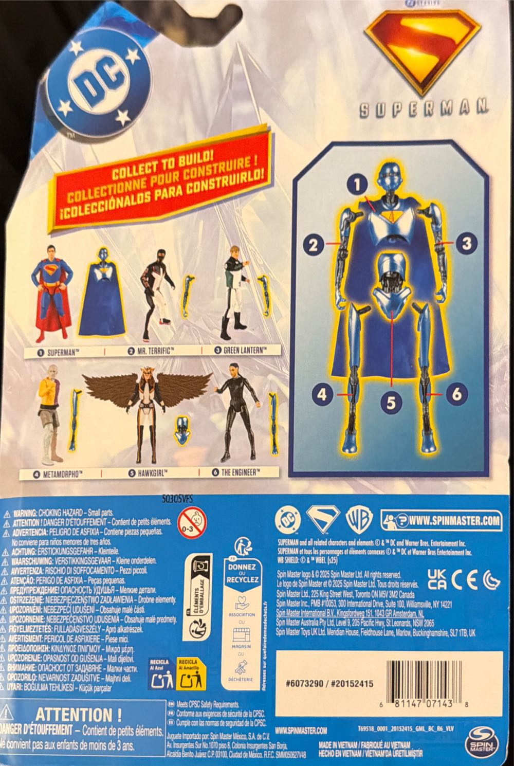 Spin Master Dc Superman Movie Superman 6” Action New & Sealed Studios Robot Build Baf A  vinyl figure collectible [Barcode 681147071438] - Main Image 2