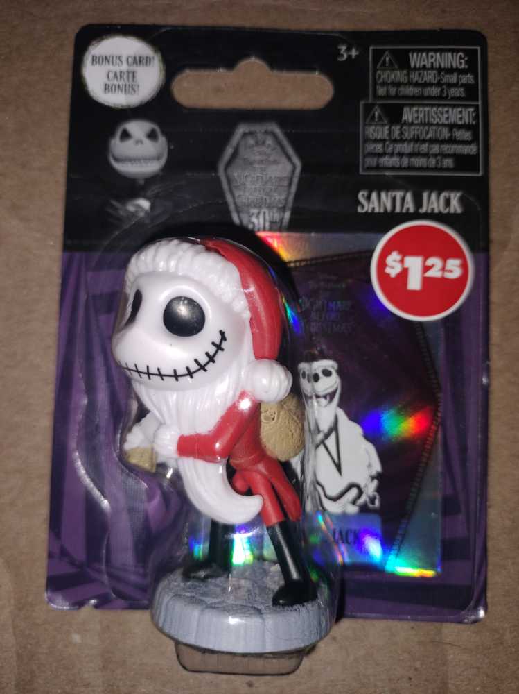Christmas Santa Jack The Nightmare Before Christmas 30th Anniversary Mini W Card Disney Tim New Burton’s Jack  vinyl figure collectible [Barcode 886144377990] - Main Image 2