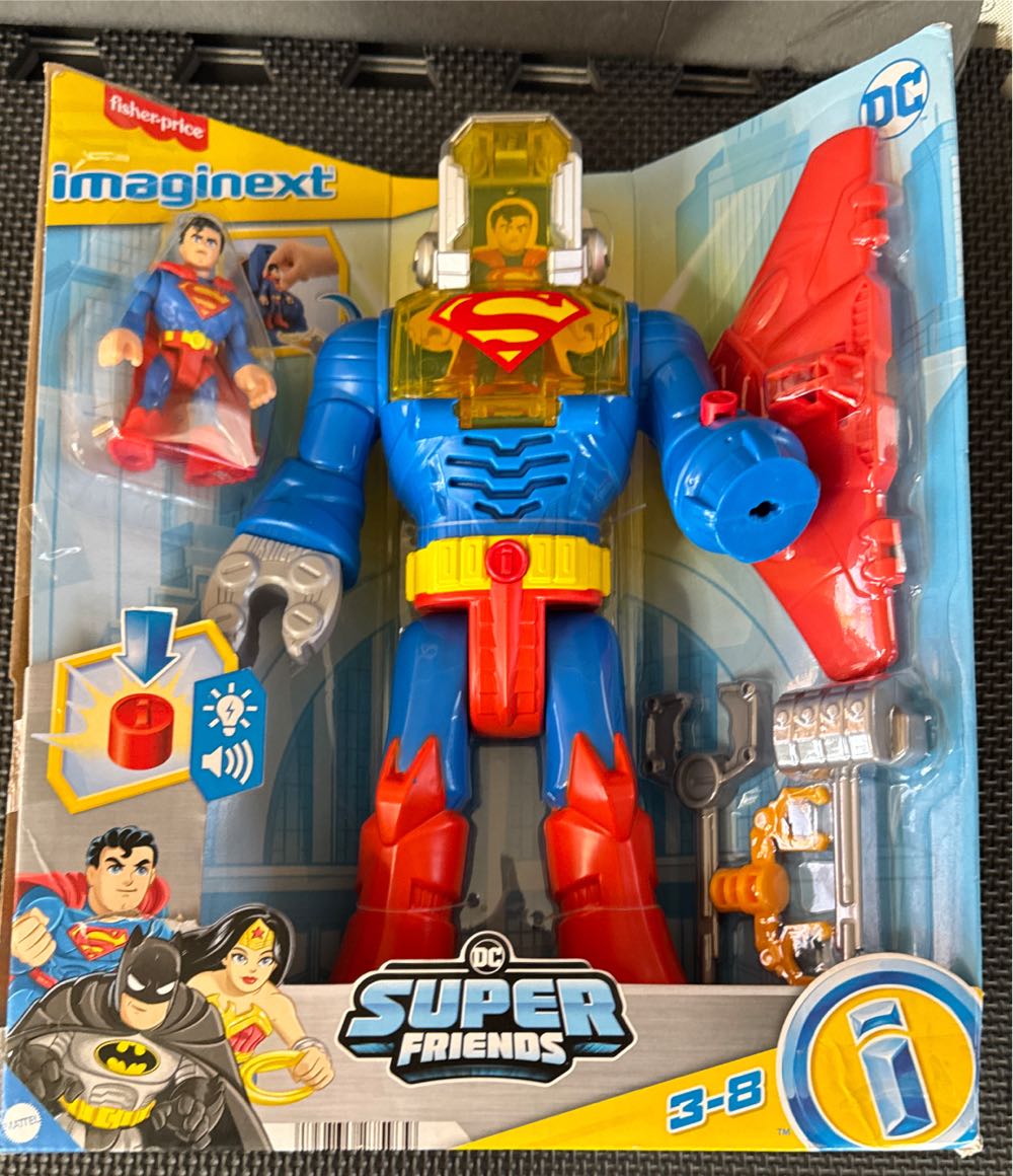 Fisher-price Imaginext Dc Super Friends Superman Toy Insider & Exo Suit 12-inch Robot With Lights & Sounds  vinyl figure collectible [Barcode 194735275939] - Main Image 2