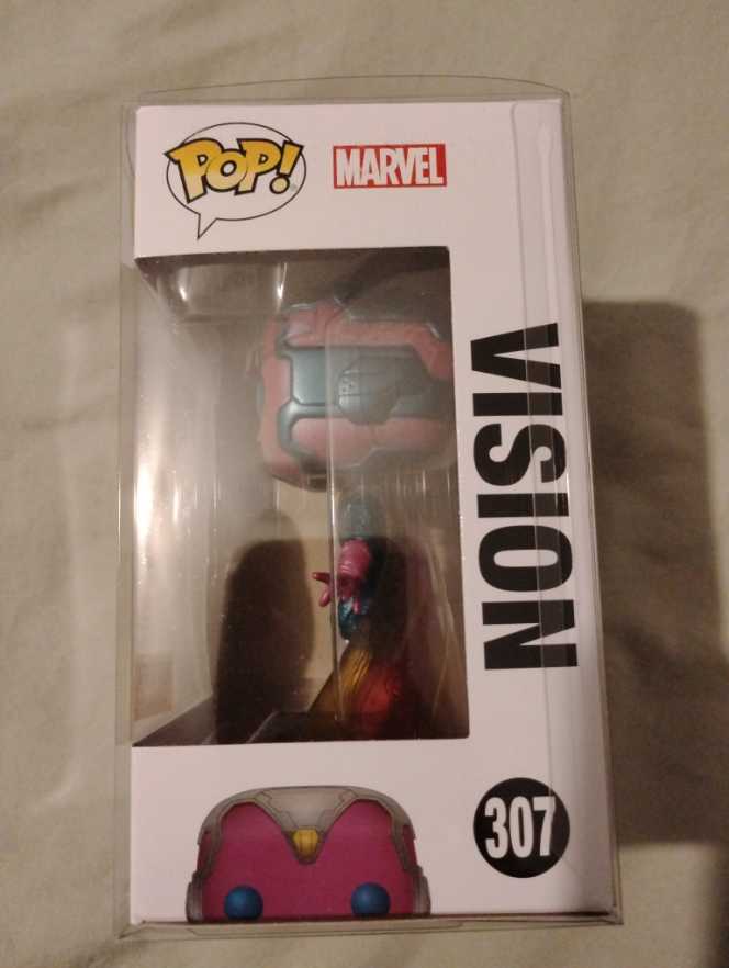 Funko Pop: Avengers Infinity War Vision #307 Metallic Hot Topic Exclusive - Avengers: Infinity War vinyl figure collectible [Barcode 11200957] - Main Image 2