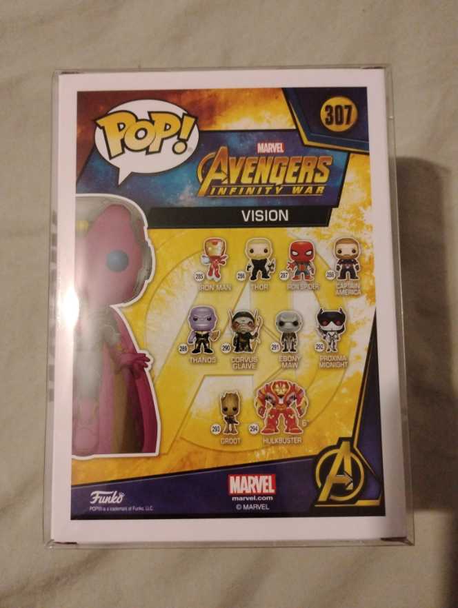 Funko Pop: Avengers Infinity War Vision #307 Metallic Hot Topic Exclusive - Avengers: Infinity War vinyl figure collectible [Barcode 11200957] - Main Image 3