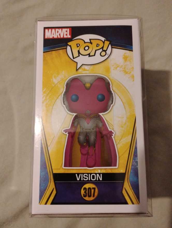 Funko Pop: Avengers Infinity War Vision #307 Metallic Hot Topic Exclusive - Avengers: Infinity War vinyl figure collectible [Barcode 11200957] - Main Image 4