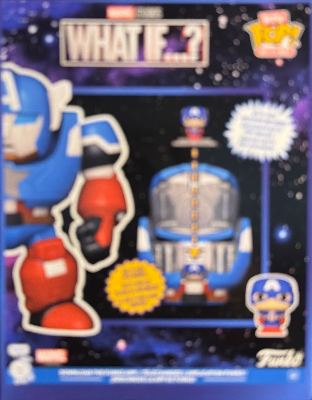 Funo Pop! Bitty Bots: Marvel Captain America Mech With Captain America 0.9 Inch And 4.7 Inch 11.9 Cm Television Collectable Gift Idea Toys For Kids & Adults  vinyl figure collectible [Barcode 889698913881] - Main Image 3