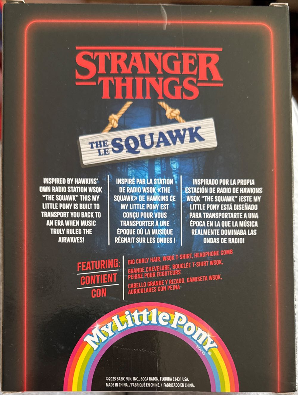 My Little Pony Basic Fun My Little Pony X Stranger Things The Squawk New 80s Crossover – Retro - Stranger Things vinyl figure collectible [Barcode 885561353556] - Main Image 2