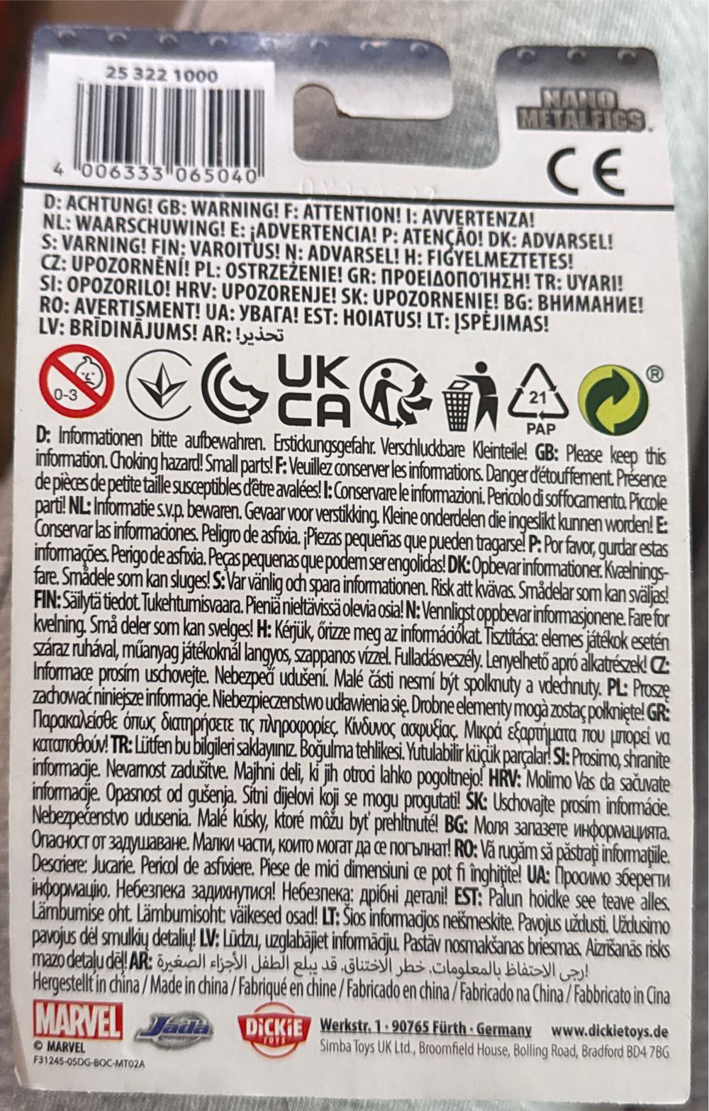 Iron Man Marvel Avengers Nano Metalfigs - Avengers vinyl figure collectible [Barcode 4006333065040] - Main Image 2