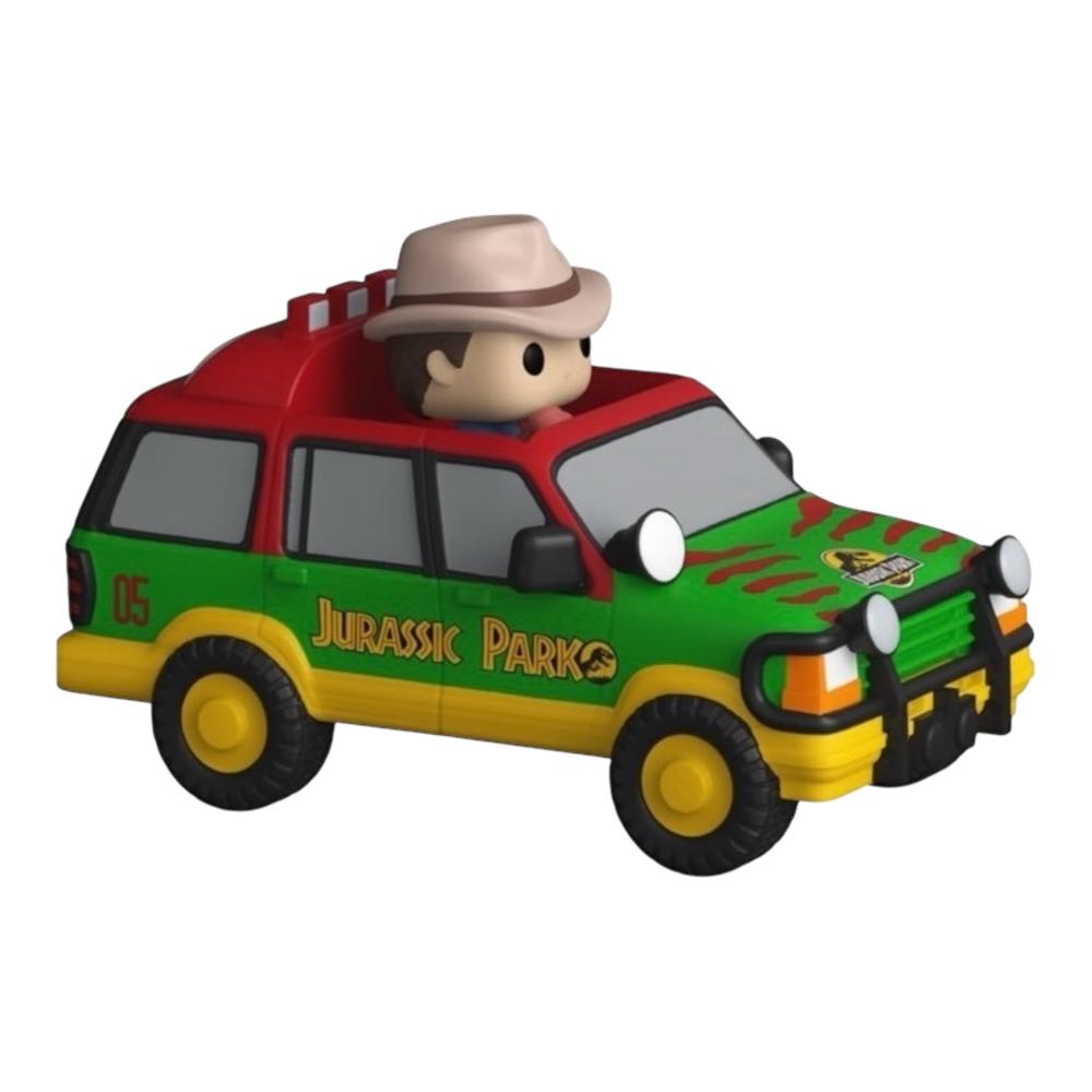 Bitty Pop! Rides: Dr. Alan Grant and Jurassic SUV - Jurassic Park vinyl figure collectible [Barcode 889698901130] - Main Image 2