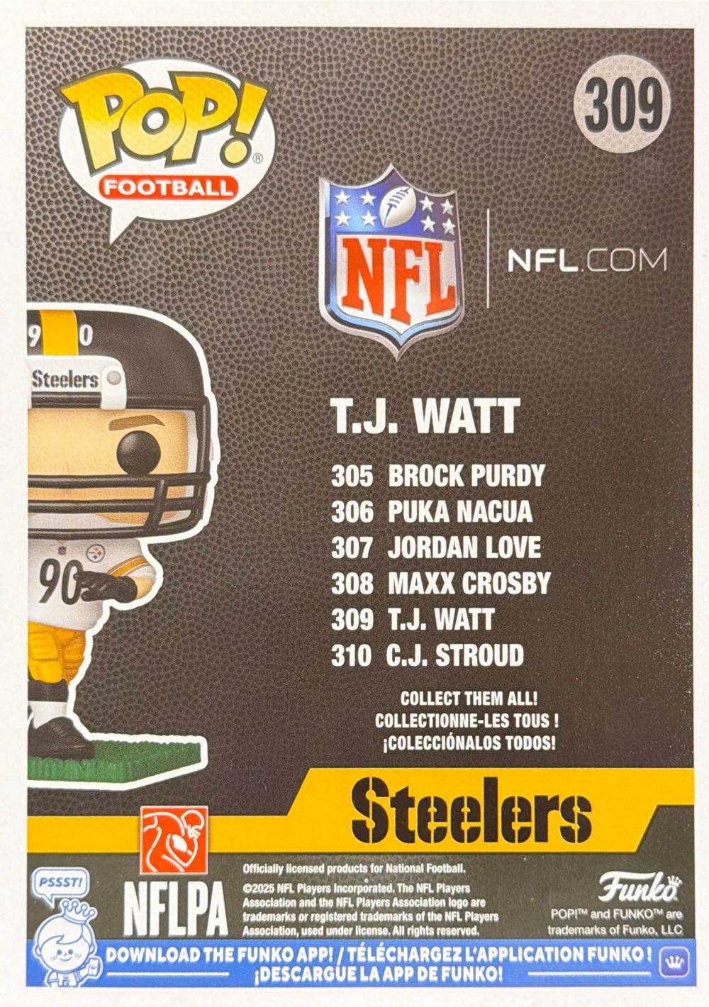 TJ Watt - NFL vinyl figure collectible [Barcode 910101057759] - Main Image 2