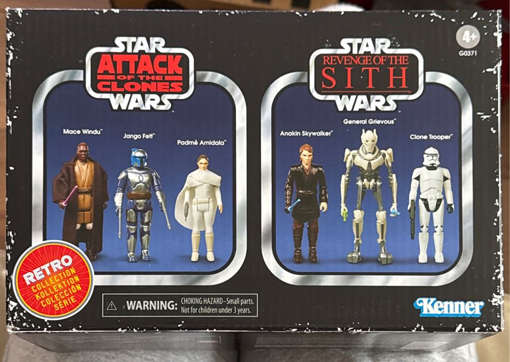Star Wars The Retro Collection Attack Of The Clones Revenge Of The Sith Collectible Figure Multipack  vinyl figure collectible [Barcode 5010996263377] - Main Image 2