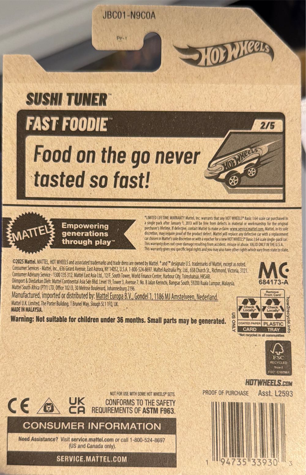 Hot Wheels Sushi Tuner  vinyl figure collectible [Barcode 194735339303] - Main Image 2