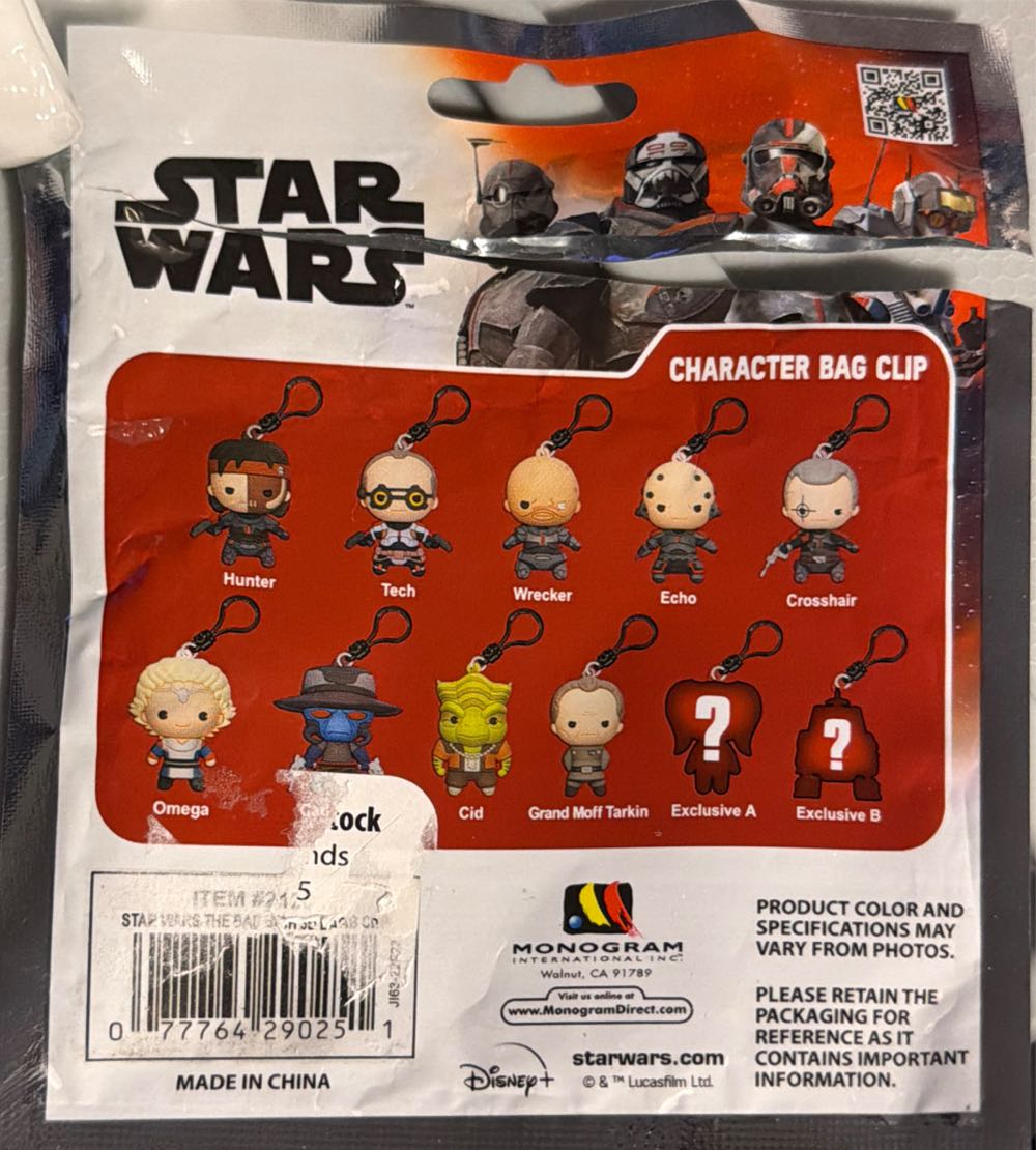 Star Wars Bad Batch Series 1 – 5” Collectible Bag Clip – Blind Bag One Random Figure – Sci-fi Character Keychain Backpack Accessory | Official Licensed Merchandise  vinyl figure collectible [Barcode 077764290251] - Main Image 2