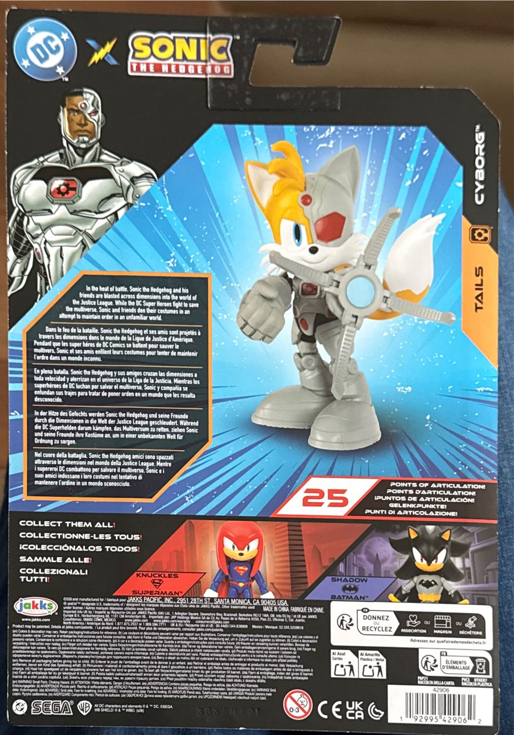 Tails As Cyborg Hedgehog X Sonic The Hedgehog Tails Cyborg Action Sonic Dc X Dc Tails As Cyborg 5 Inch Jakks Dc Pacific New 5” - Sonic the Hedgehog vinyl figure collectible [Barcode 192995429062] - Main Image 2