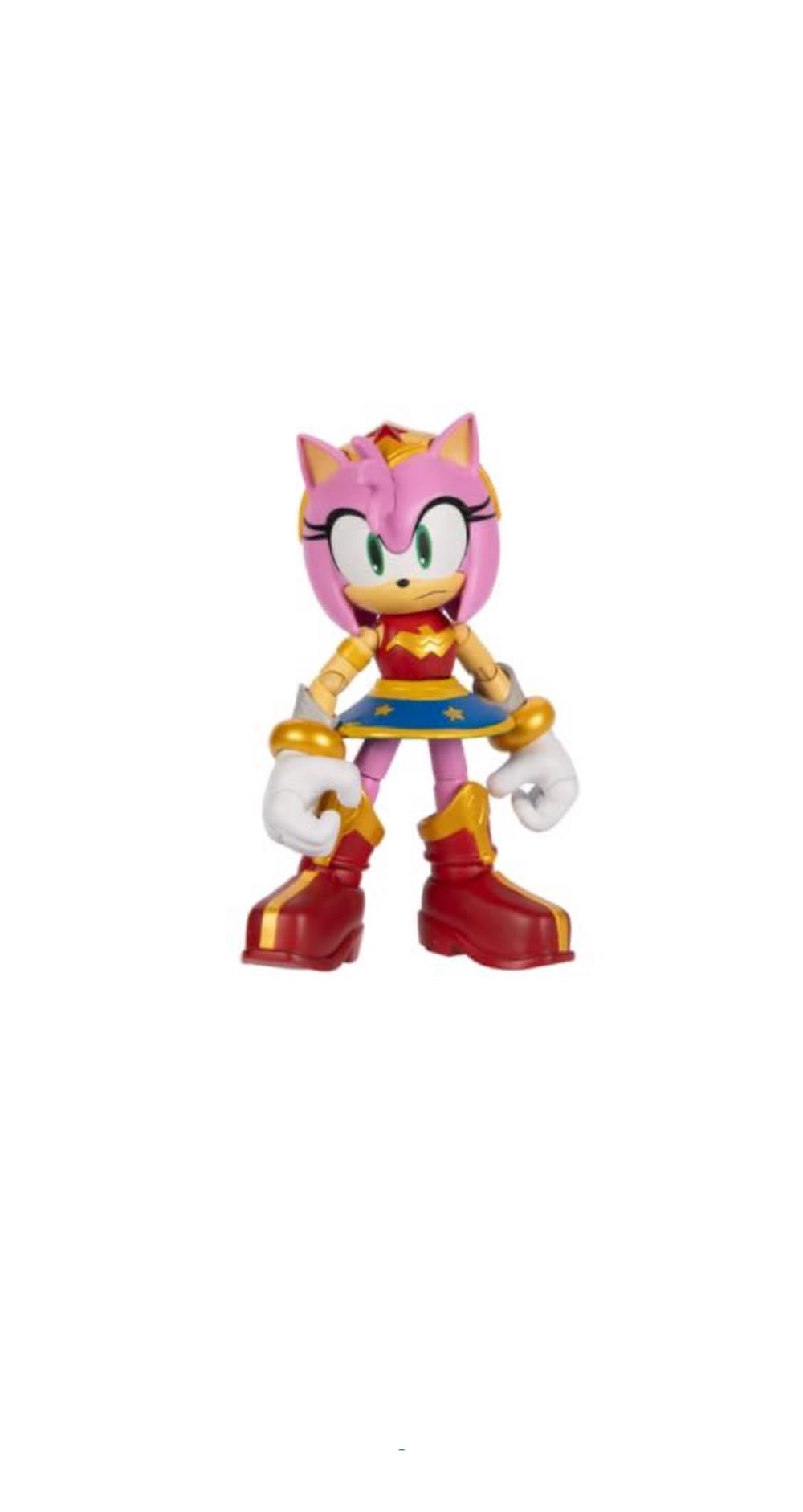 Sonic the Hedgehog Amy Wonder Woman Sonic The Hedgehog Dc Comics 5” Action Figure Wave 4 Amy Jacket - Sonic the Hedgehog vinyl figure collectible [Barcode 192995429178] - Main Image 3
