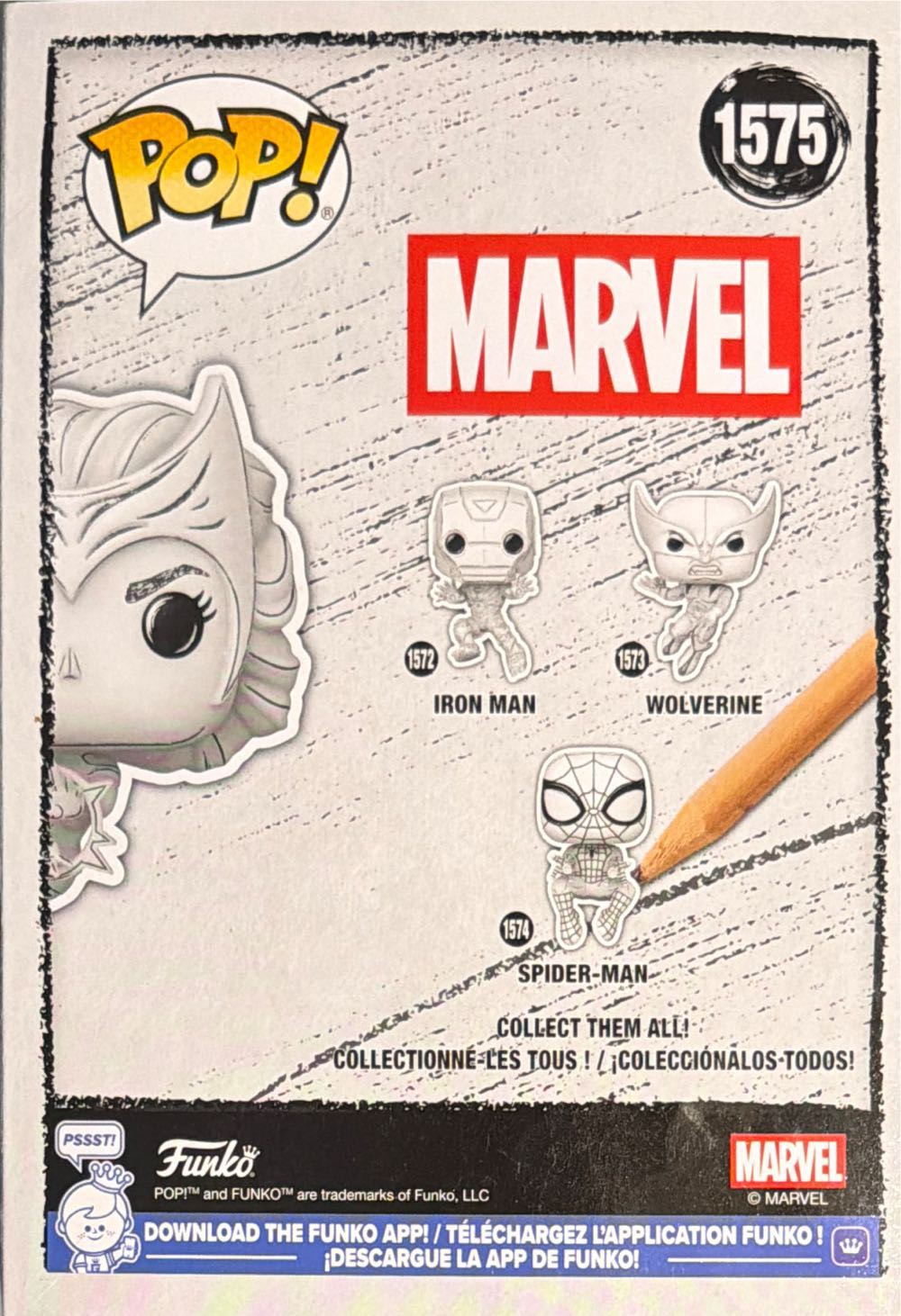 Funko Pop! Marvel Scarlet Witch Sketched #1575 - Marvel Universe vinyl figure collectible [Barcode 889698922081] - Main Image 3