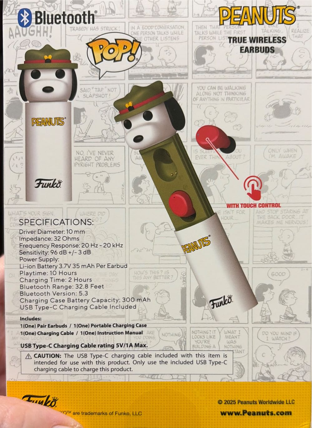 New Funko Pop! Peanuts Beagle Scout Snoopy Character True Wireless Earbuds - Peanuts vinyl figure collectible [Barcode 1922344855810] - Main Image 2