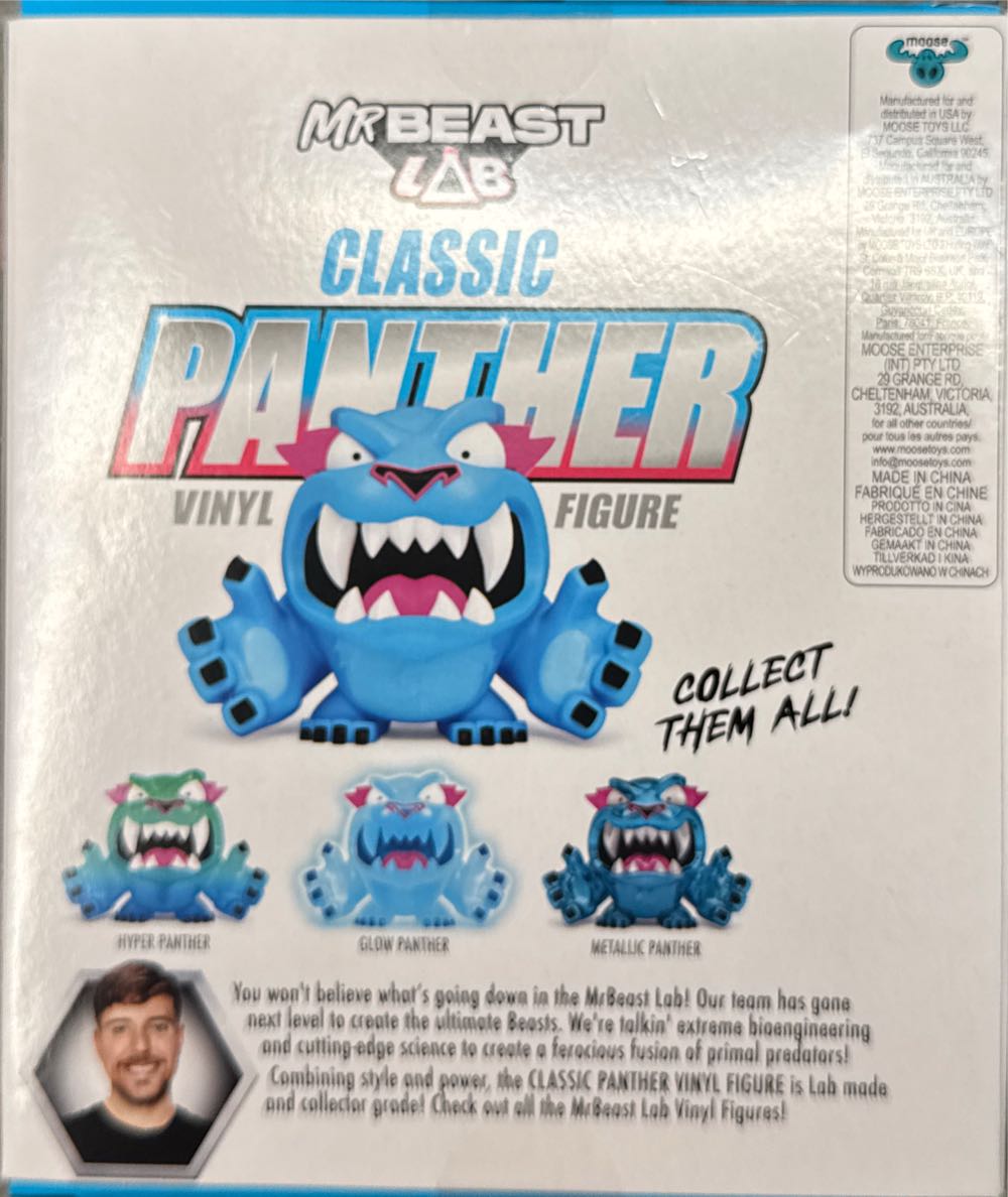 Mrbeast Lab Collectible Vinyl Figures Classic Panther 3.5” Tall Packaged In A Premium Display Box. 4 To Collect!  vinyl figure collectible [Barcode 630996247303] - Main Image 3