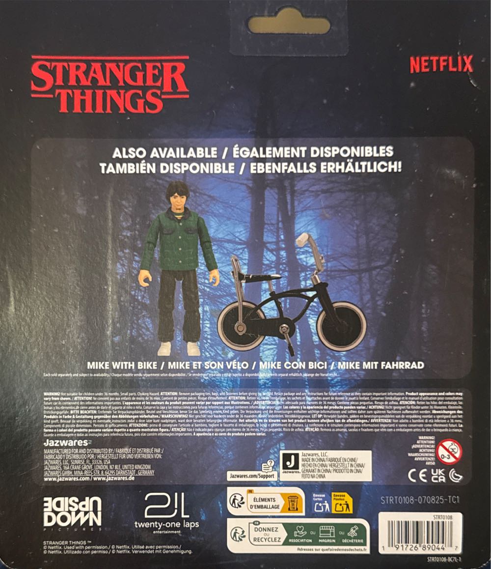 Will With Bike Jazwares Style Number Strt0108 - Stranger Things vinyl figure collectible [Barcode 191726890447] - Main Image 2