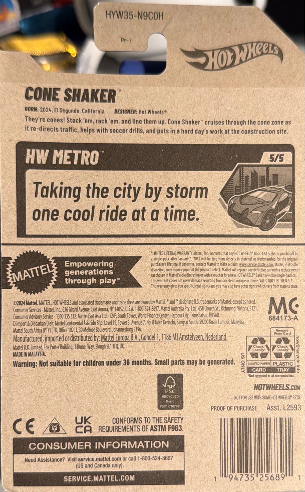 Hot Wheels -Cone Shaker  vinyl figure collectible [Barcode 194735256891] - Main Image 2