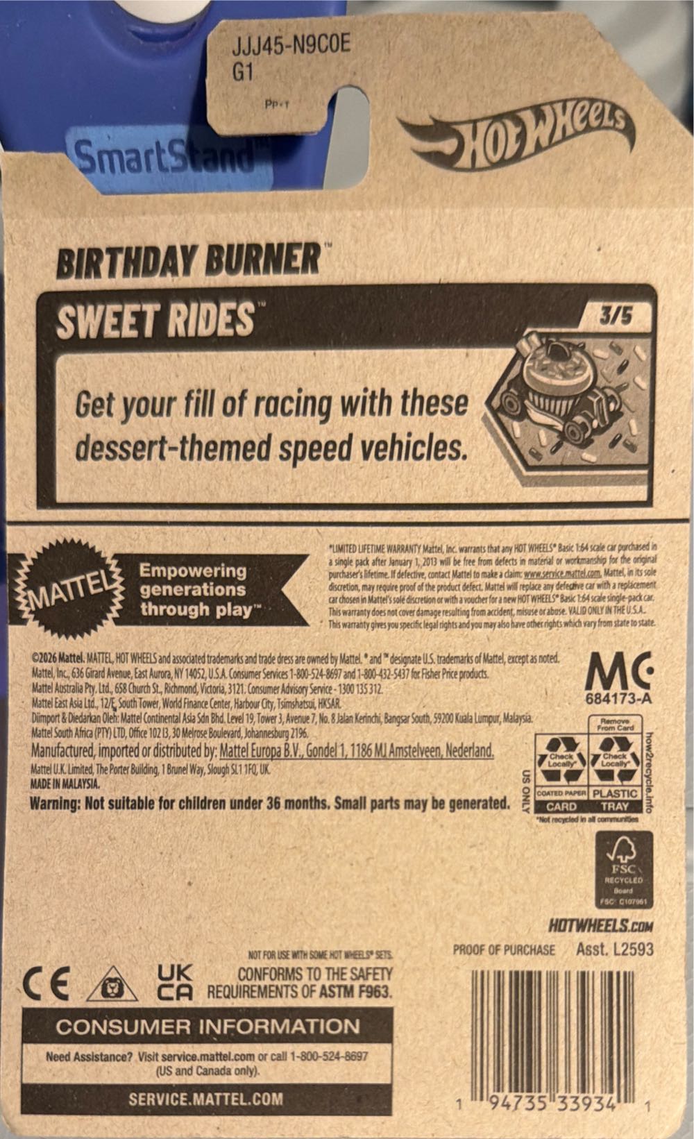 Hot Wheels- Birthday Burner  vinyl figure collectible [Barcode 194735339341] - Main Image 2