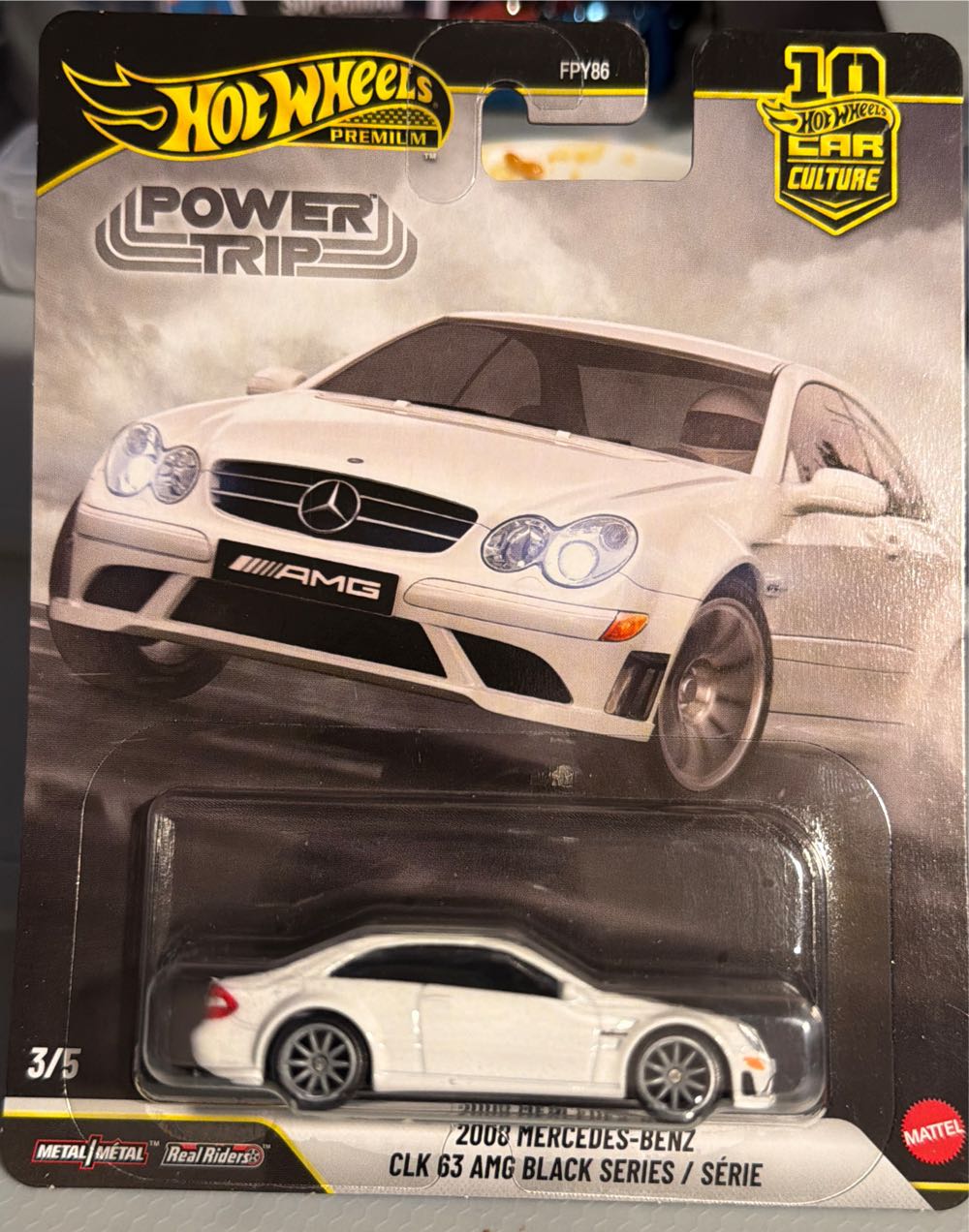 Wheels Hot Wheels Premium Car Culture Power Trip 2008 Clk 63 Amg Black Series Mercedes Benz 3 5 New  vinyl figure collectible [Barcode 194735347681] - Main Image 3