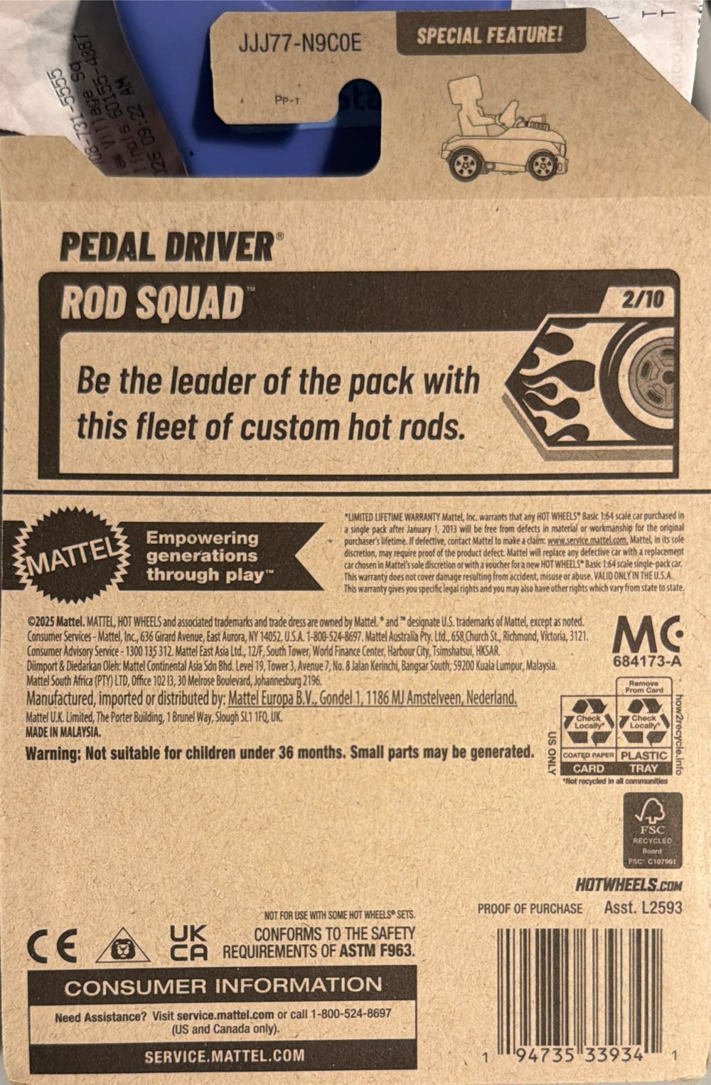 Hot Wheels- Pedal Driver  vinyl figure collectible [Barcode 194735339341] - Main Image 2