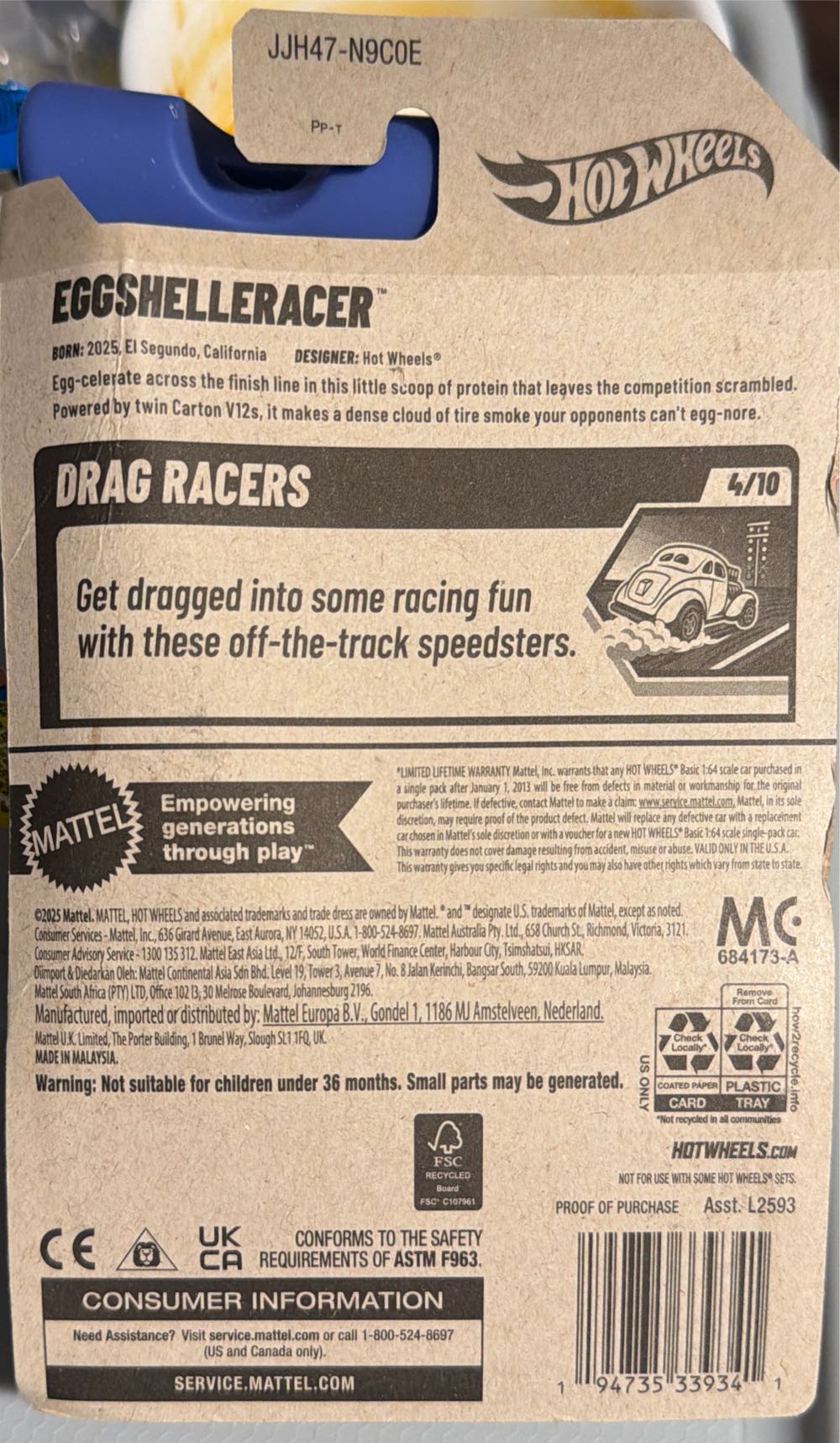 Hot Wheels-Eggshellracer  vinyl figure collectible [Barcode 194735339341] - Main Image 2