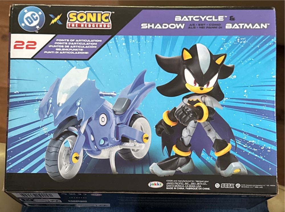 Batcycle & Shadow As Batman Sonic The Hedgehog Shadow Batman Batcycle Dc Batcycle & Shadow As Batman Hedgehog Dc Sealed New Action Batcycle 5 Inch - Sonic the Hedgehog vinyl figure collectible [Barcode 192995433694] - Main Image 2