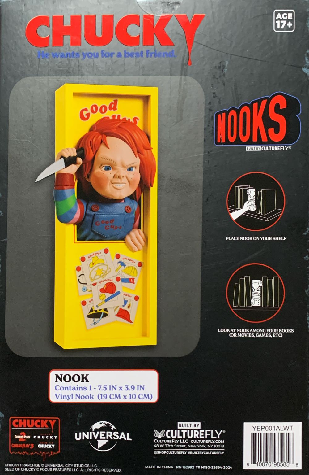 Nooks: Child’s Play 2: Chucky  vinyl figure collectible [Barcode 840070985858] - Main Image 2