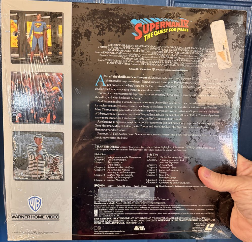 Superman IV The Quest For Peace Laser Disc  vinyl figure collectible - Main Image 2