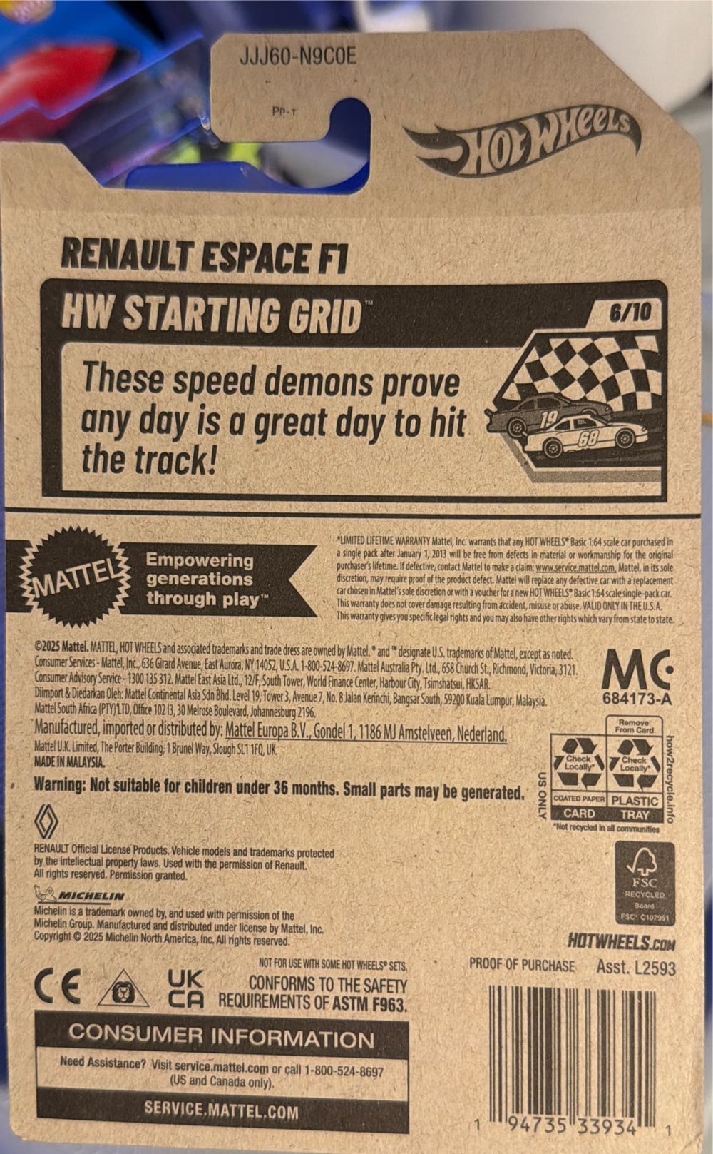 Hot Wheels Renault Escape F1  vinyl figure collectible [Barcode 194735339341] - Main Image 2