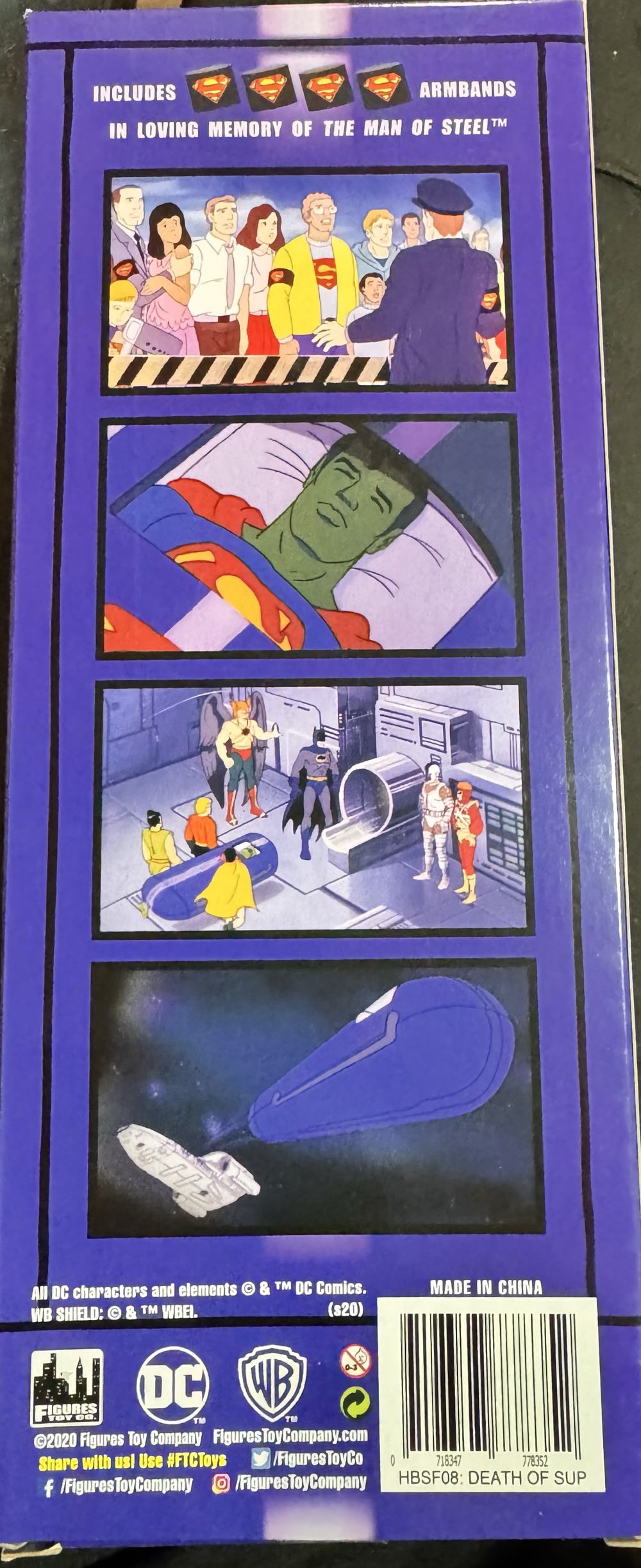 Super Friends Death Of Superman Retro Figure  vinyl figure collectible [Barcode 718347778352] - Main Image 2