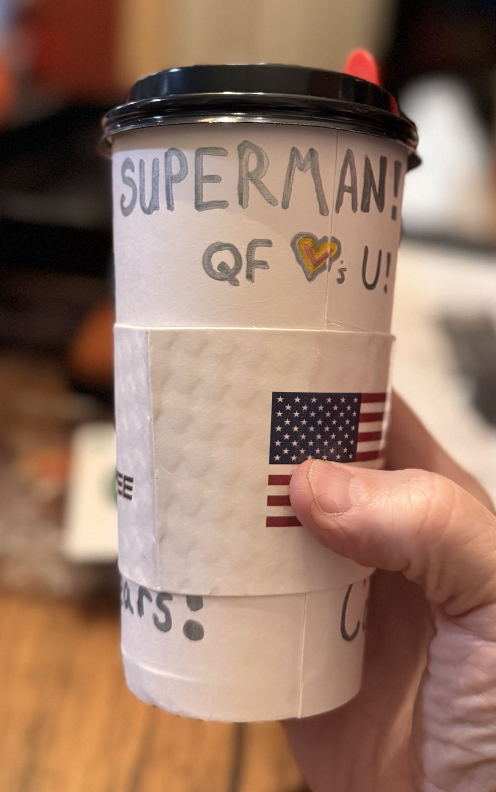 Custom Superman Cup From Quick Fix Coffee  vinyl figure collectible - Main Image 3