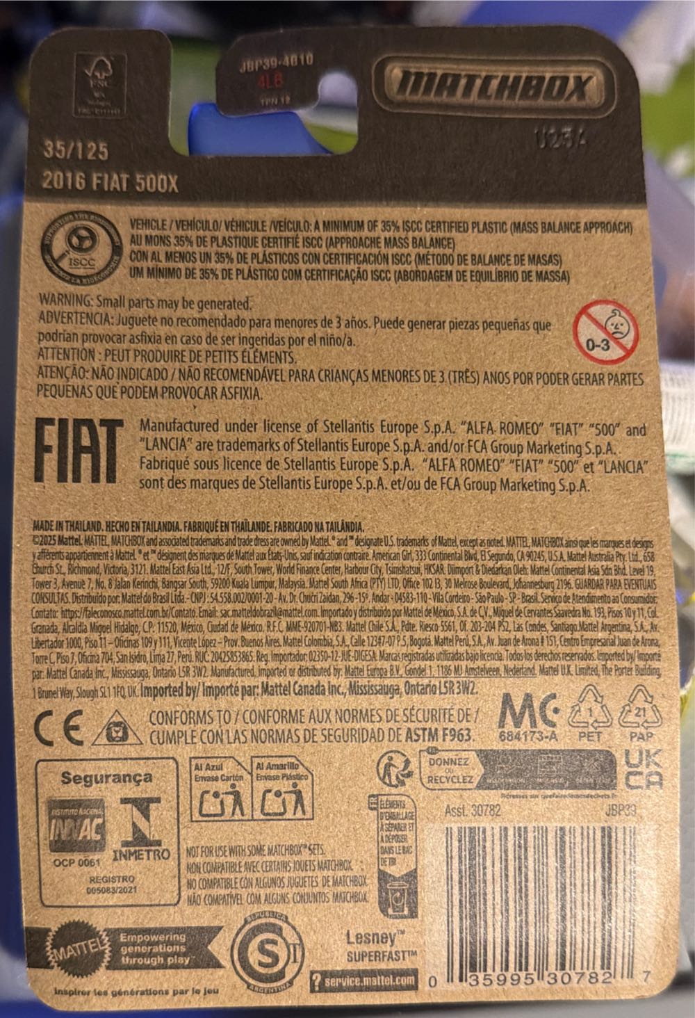 Matchbox Fiat  vinyl figure collectible [Barcode 035995307827] - Main Image 2