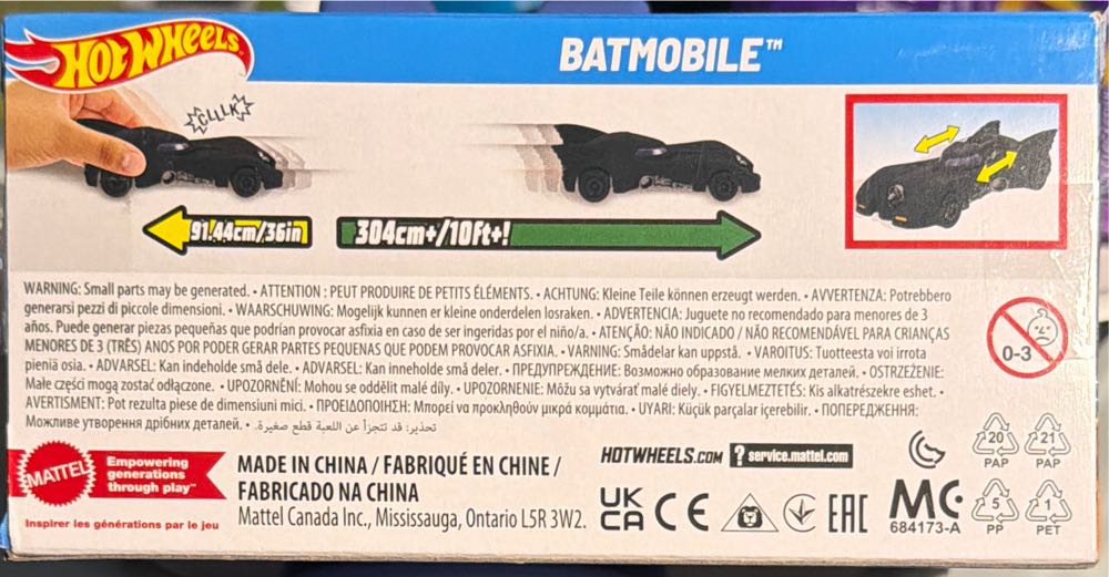 Hot Wheels Batmobile  vinyl figure collectible [Barcode 194735166756] - Main Image 3