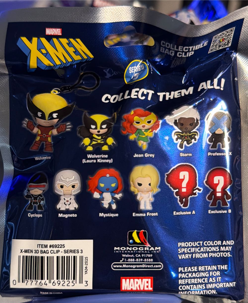 X-Men Bag Clips  vinyl figure collectible [Barcode 077764692253] - Main Image 3