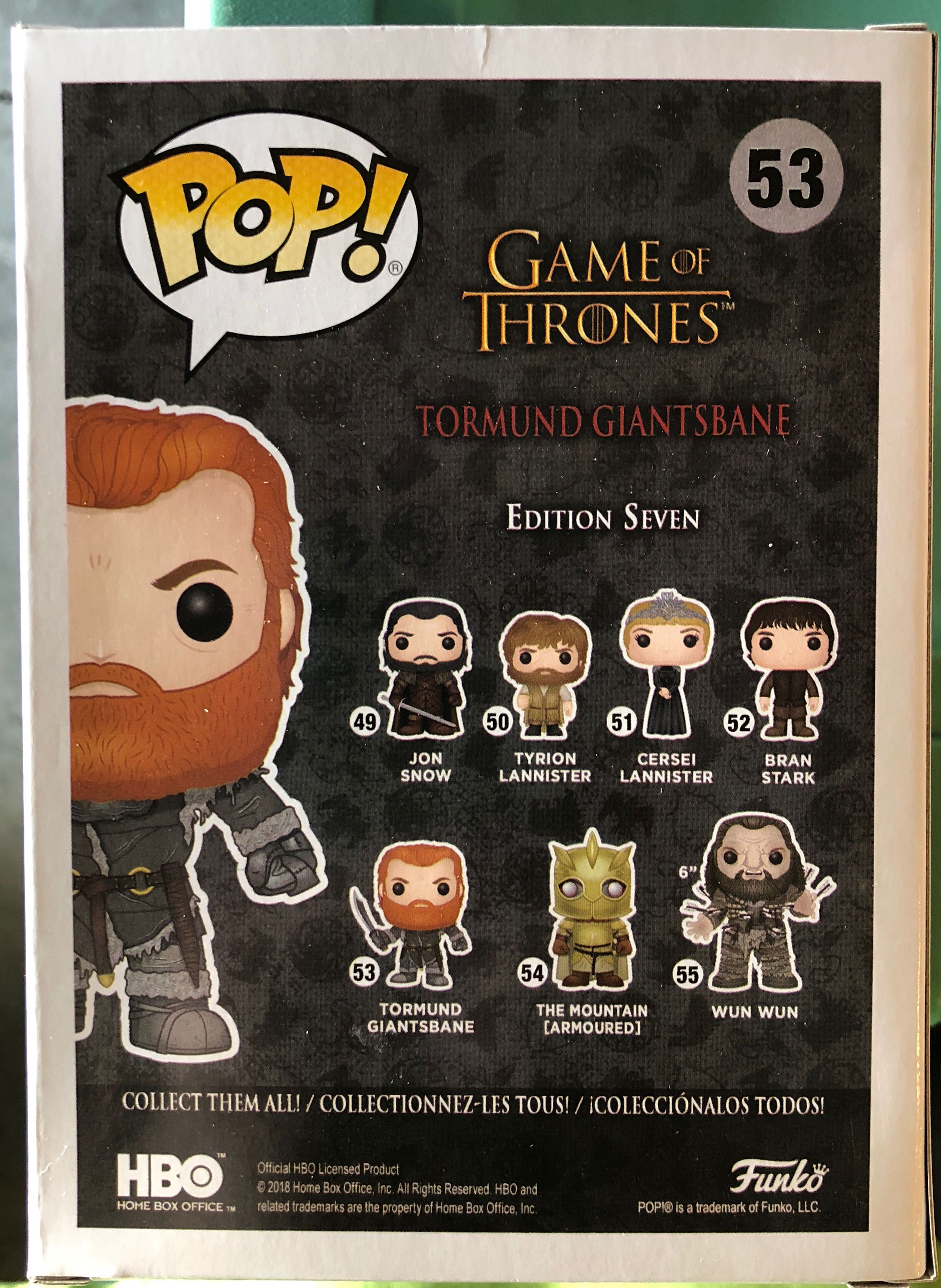 Tormund Giantsbane (Snow) - Game of Thrones vinyl figure collectible [Barcode 889698306539] - Main Image 3