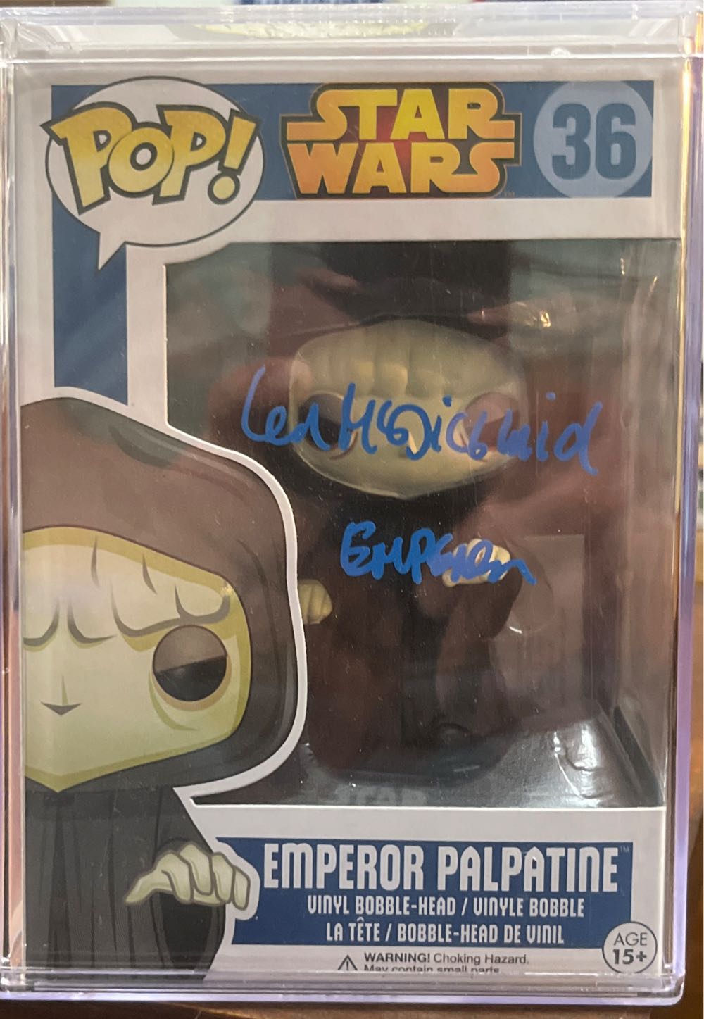 Ian McDiarmid - Autographed - Funko Pop - 36 Emperor Palpatine - Star Wars vinyl figure collectible [Barcode 849803040727] - Main Image 3