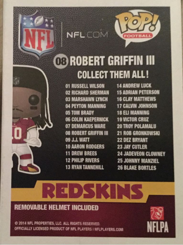 Robert Griffin III - NFL vinyl figure collectible [Barcode 849803045388] - Main Image 2