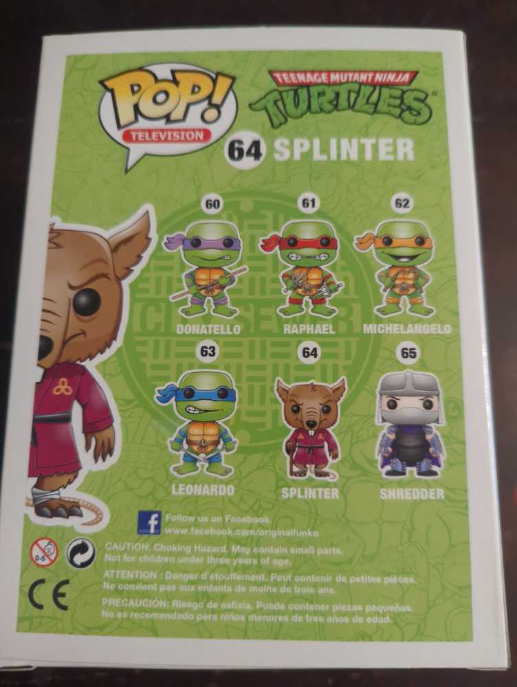TMNT:  64 Splinter - Teenage Mutant Ninja Turtles vinyl figure collectible [Barcode 830395033464] - Main Image 3