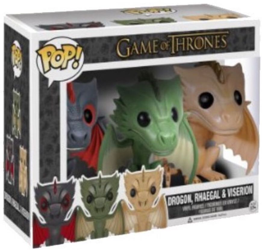 Drogon, Rhaegal and Viserion - 3-Pack - Game of Thrones vinyl figure collectible [Barcode 849803042615] - Main Image 2