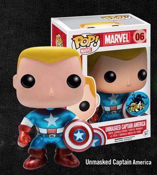 Unmasked Captain America - Captain America vinyl figure collectible [Barcode 849803043551] - Main Image 2