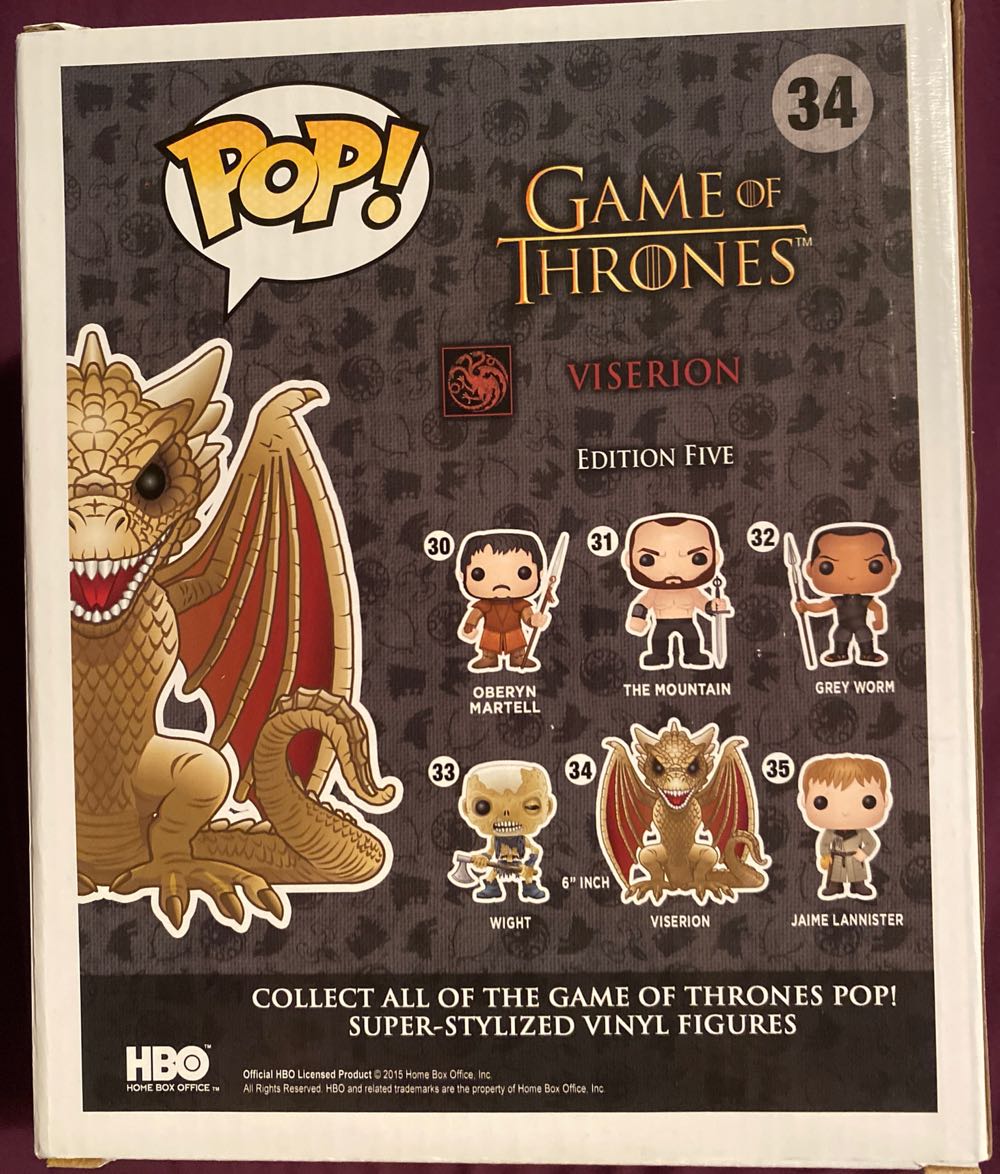 Viserion - Game of Thrones vinyl figure collectible [Barcode 849803050627] - Main Image 3