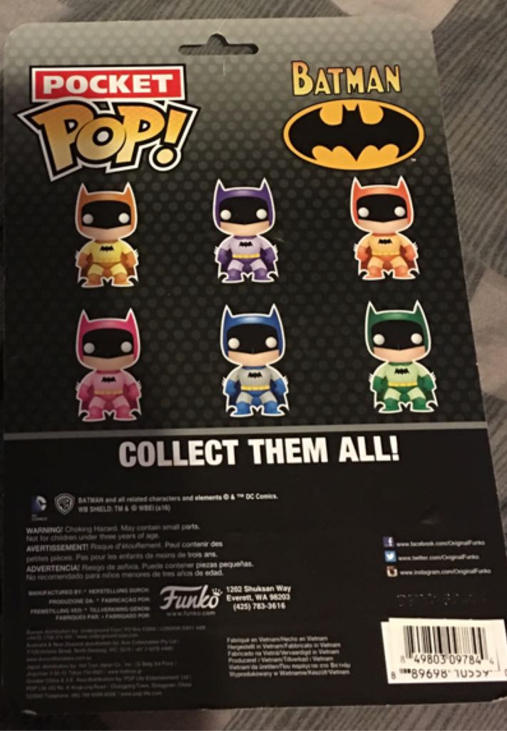 Orange Batman Pocket Pop  vinyl figure collectible [Barcode 849803064327] - Main Image 2
