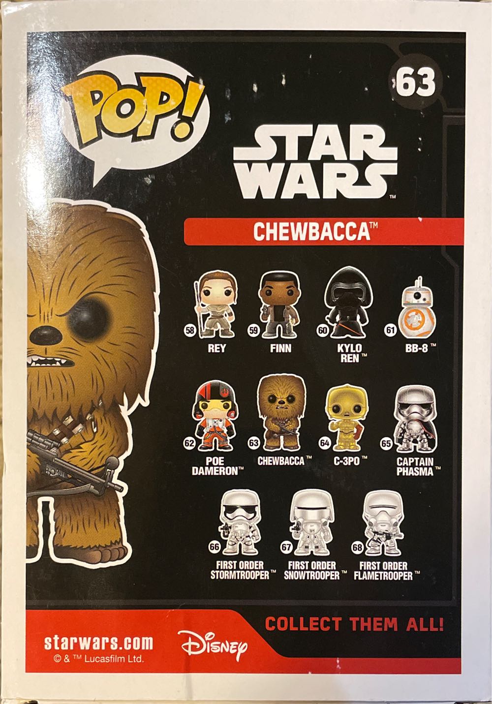 Star Wars Chewbacca - Star Wars vinyl figure collectible [Barcode 849803062286] - Main Image 3
