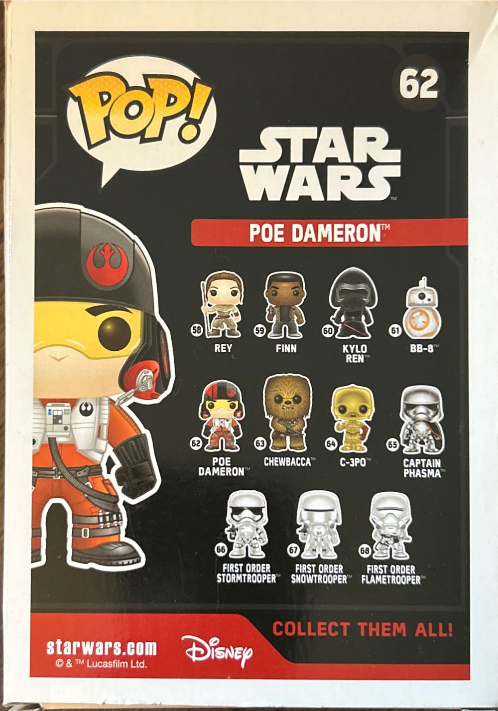 Poe Dameron - Star Wars vinyl figure collectible [Barcode 849803062224] - Main Image 3