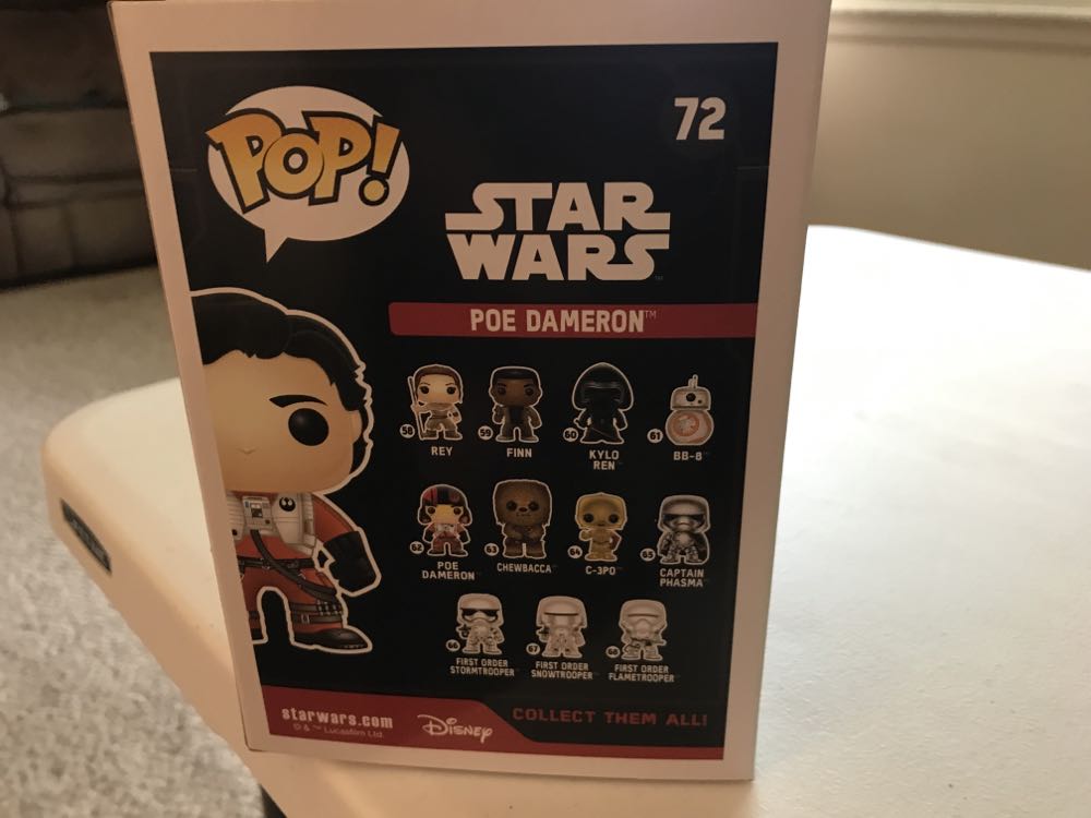 #72 Star Wars: The Force Awakens: Poe Dameron (Walmart) - Star Wars vinyl figure collectible [Barcode 849803062309] - Main Image 3