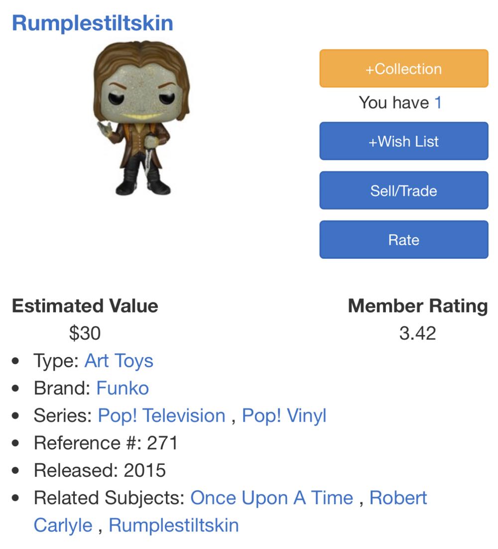 Once Upon A Time: Rumplestilskin - Once Upon A Time vinyl figure collectible [Barcode 849803053253] - Main Image 4