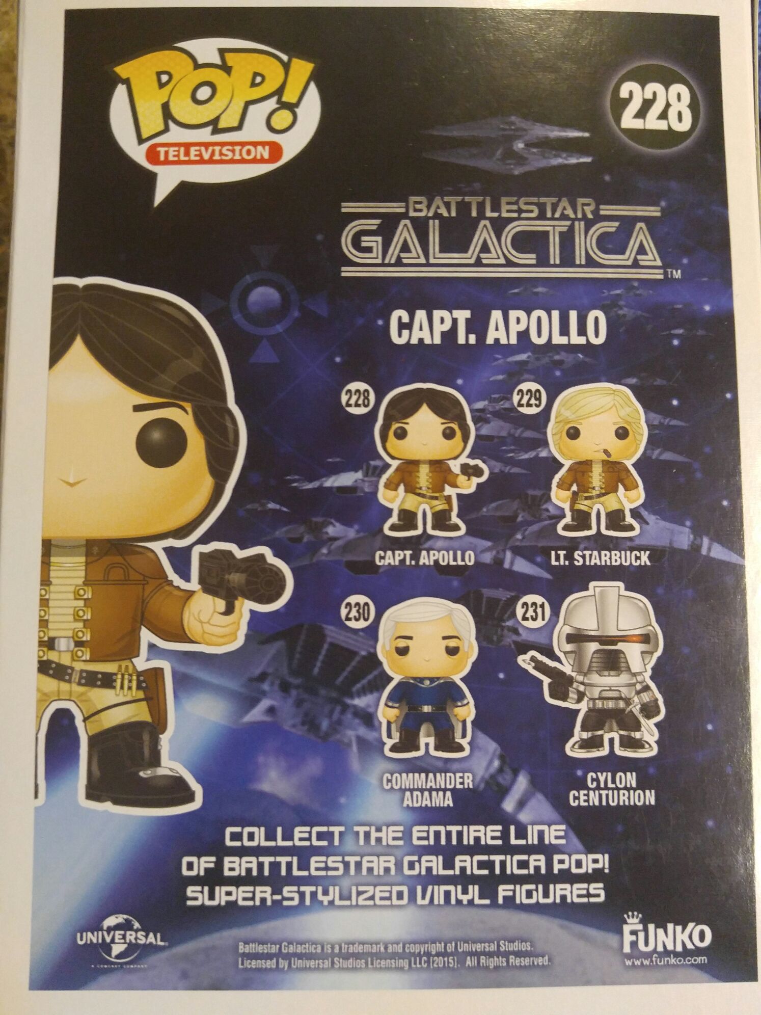 Capt. Apollo (White) - Battlestar Galactica vinyl figure collectible [Barcode 849803056766] - Main Image 2